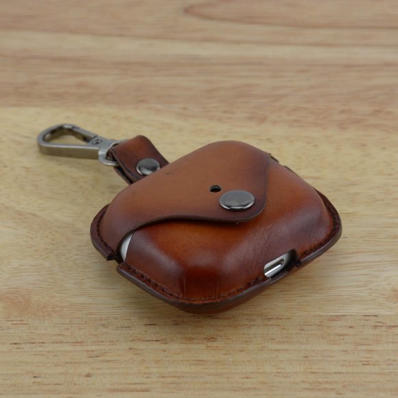 AirPods Pro Case Protective Real Leather Cover compatible with Apple AirPods Pro - Picture 3 of 5